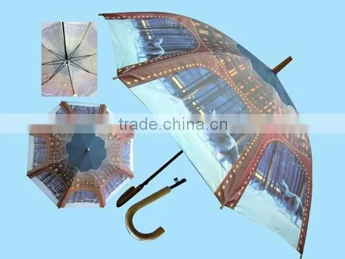 23" attractive promotional walker stick umbrella