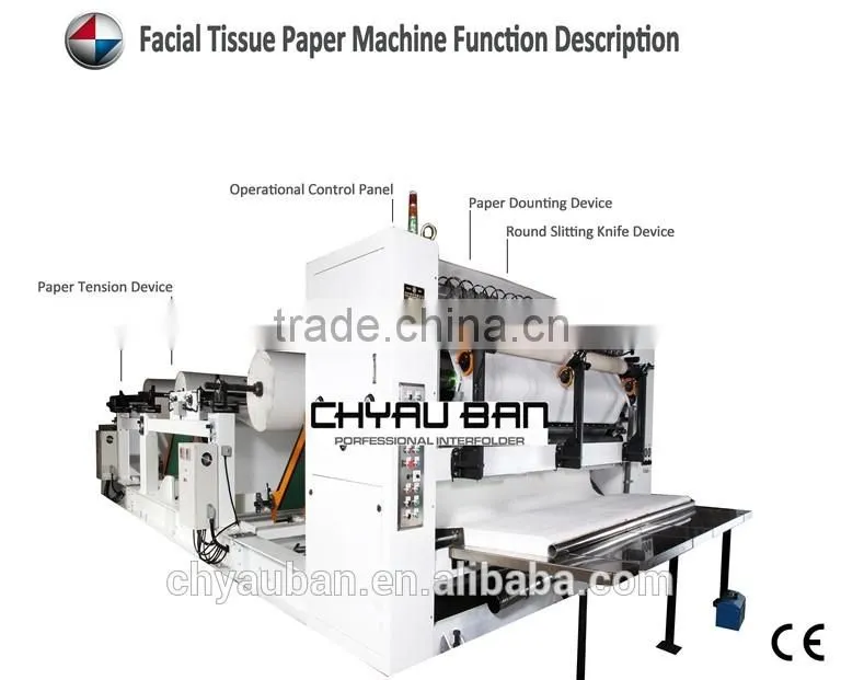 Automatic Packing Box Gluing Facial Tissue Paper Machinery Line