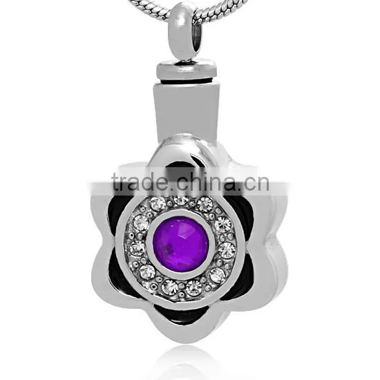 316L Lree of Life Ash Box Black Enamel Heart Pendant Lovely Gifts of Unisex Genre for Friends
