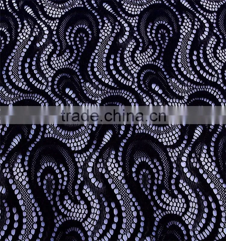 heavy black cord lace fabric