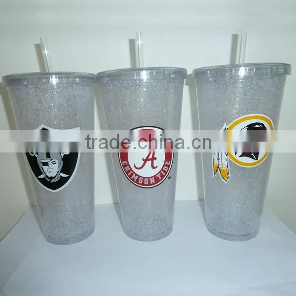 BPA free 600ml/20oz ice tumbler with straw