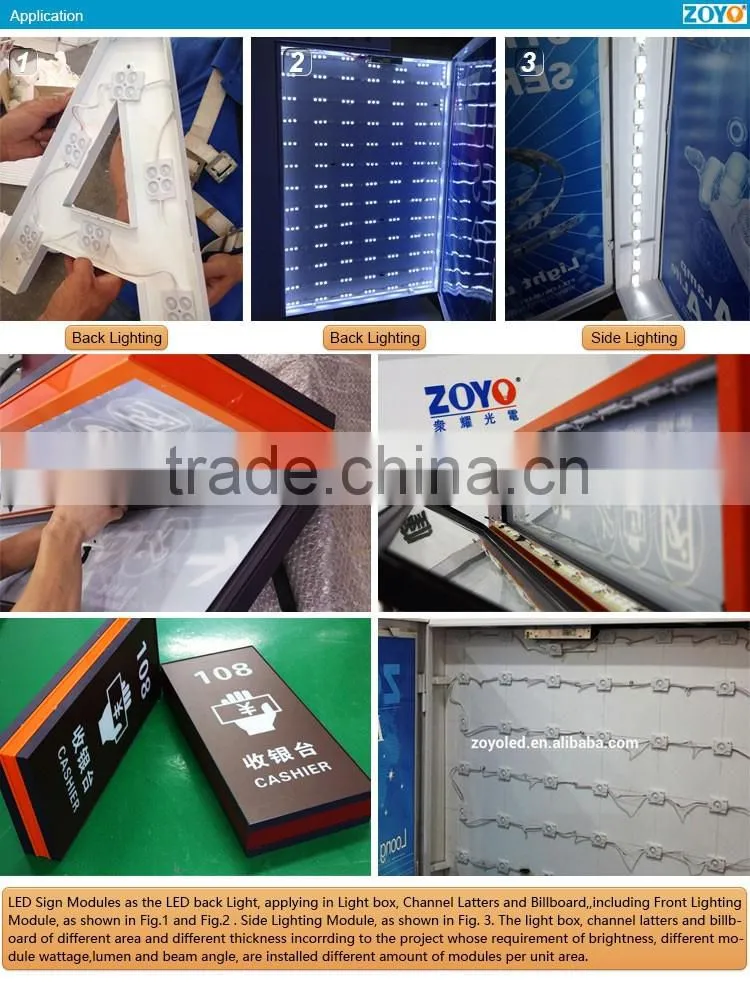Injection led module Epistar Samsung chip led module light DC12V UL 5 years warranty waterproof white For light box sign latter
