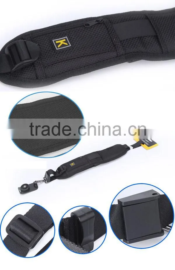 Anti-slip Rapid Neoprene Quick Sling Black Belt Neck Strap for Camera