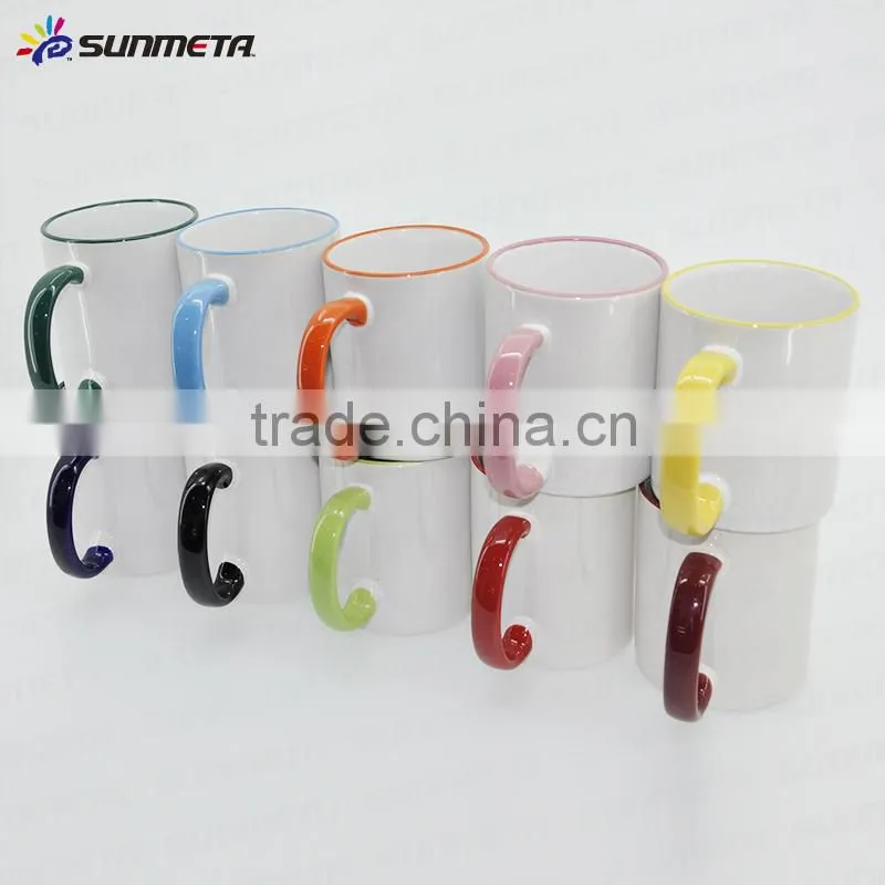 Sunmeta hot selling sublimation white mug pice list 11oz SKB01