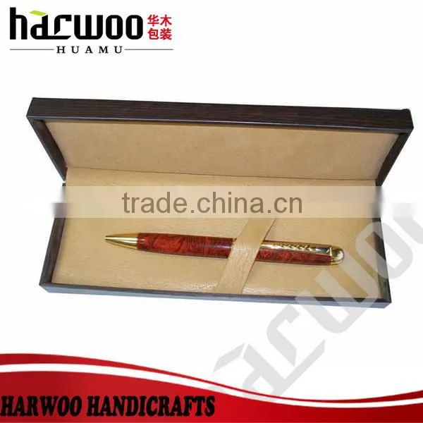 Wholesale wood leather craft black luxury present packaging custom gift box