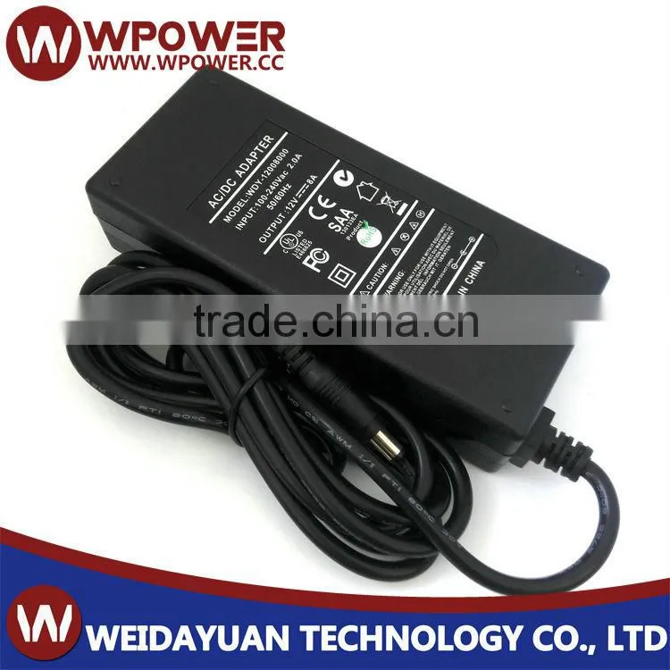 desktop adapter with quality CUL.UL KC Class 2 list standard ac adapter 12v 8a