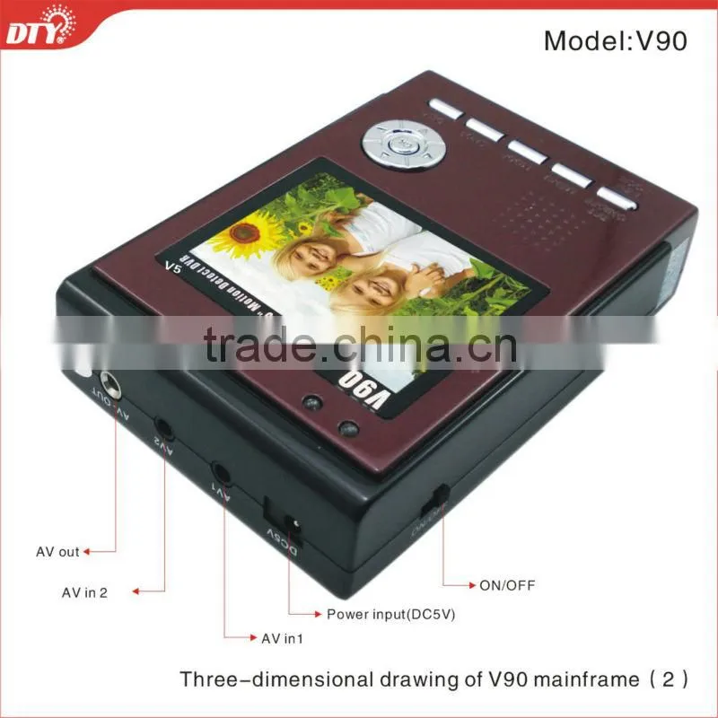 2013 first-rate!!! D1 sd card portable mini car dvr kit with motion detecting, V90