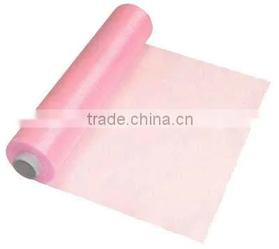 70cm Floral Decoration Sheer Snow Organza Fabric Rolls