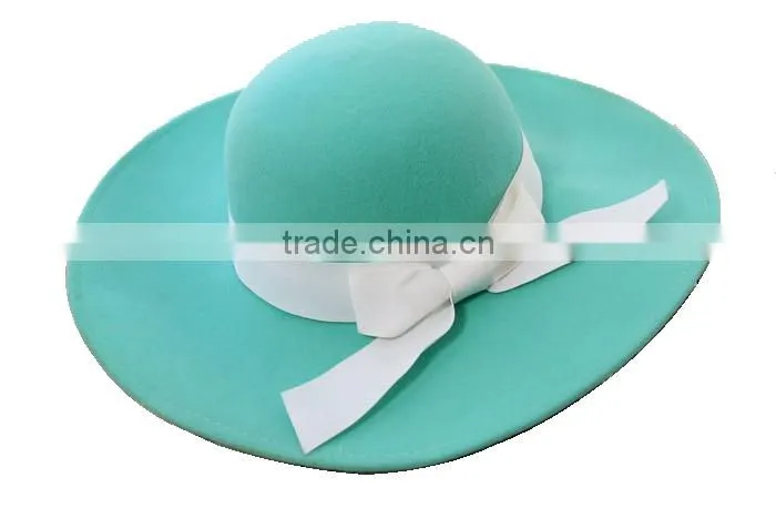 Light Green 100% Wool Felt Hats , Felt Hat Manufacture