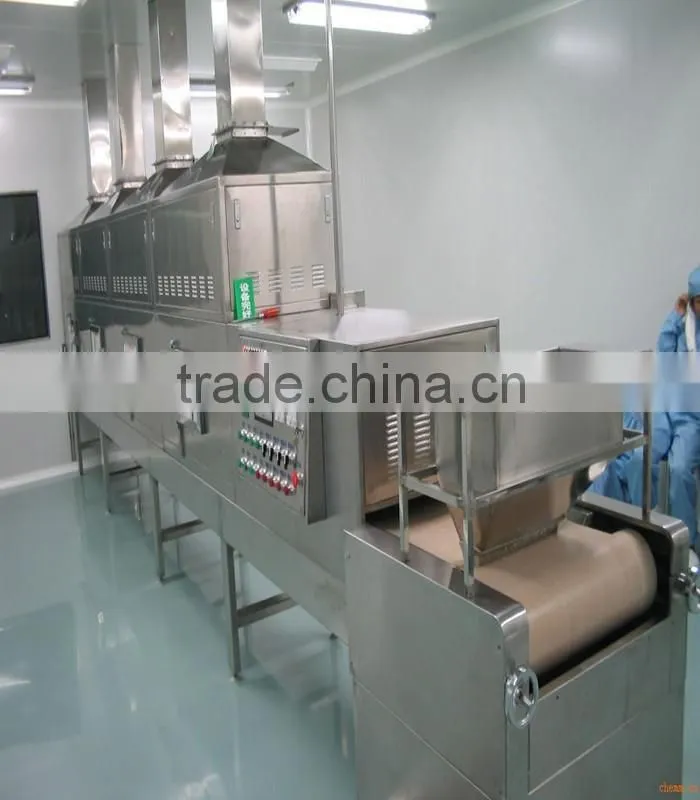 Tunnel box type microwave dryer for tablets/dehydrator machine