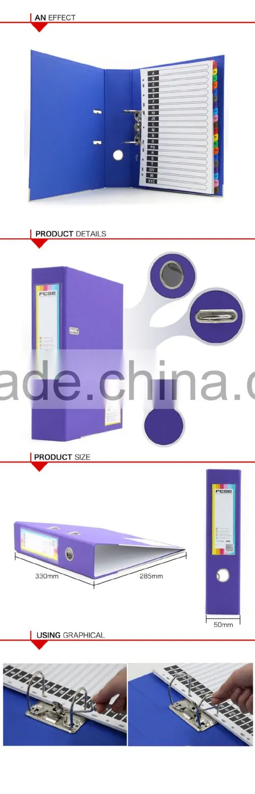 office stationery 2.0mm thickness file folder