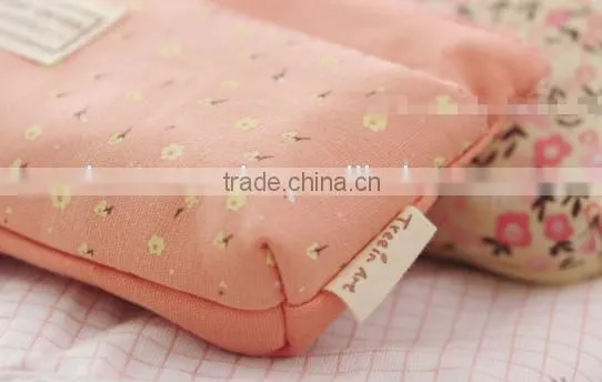 Promotion two zippers fresh pencil case made in china