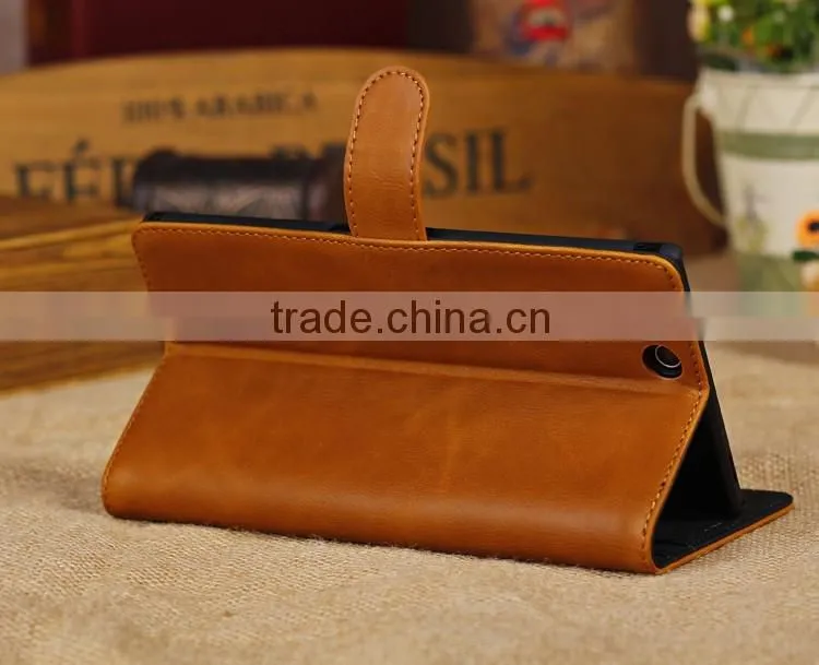Flip leather case for Sony Xperia SP
