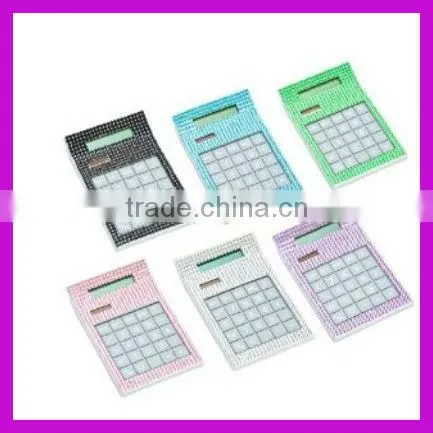 School hot selling crystal desk calculator for students BY 1857