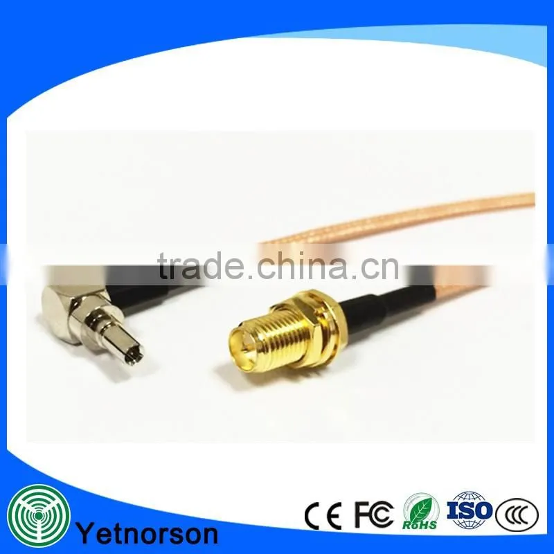 high quality RG316 RF jumper cable coaxial cable RG316 with RP SMA and CRC9 connector