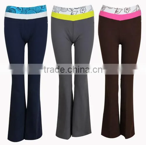 Sexy Ladies Sports 87% Supplex 13% Lycra Fitness Yoga Pants for Women