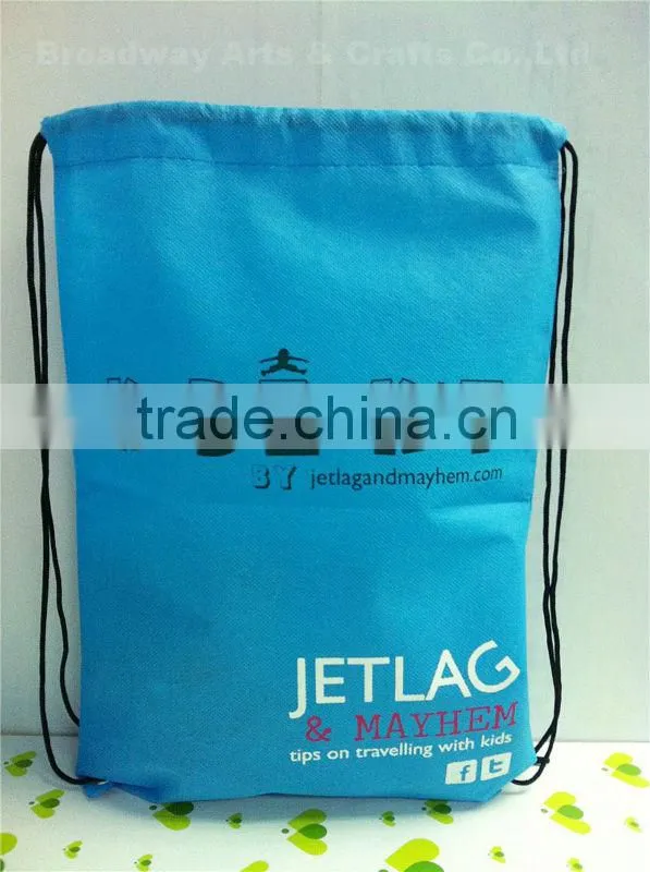 Non woven promotional drawstring shoe bags for shopping