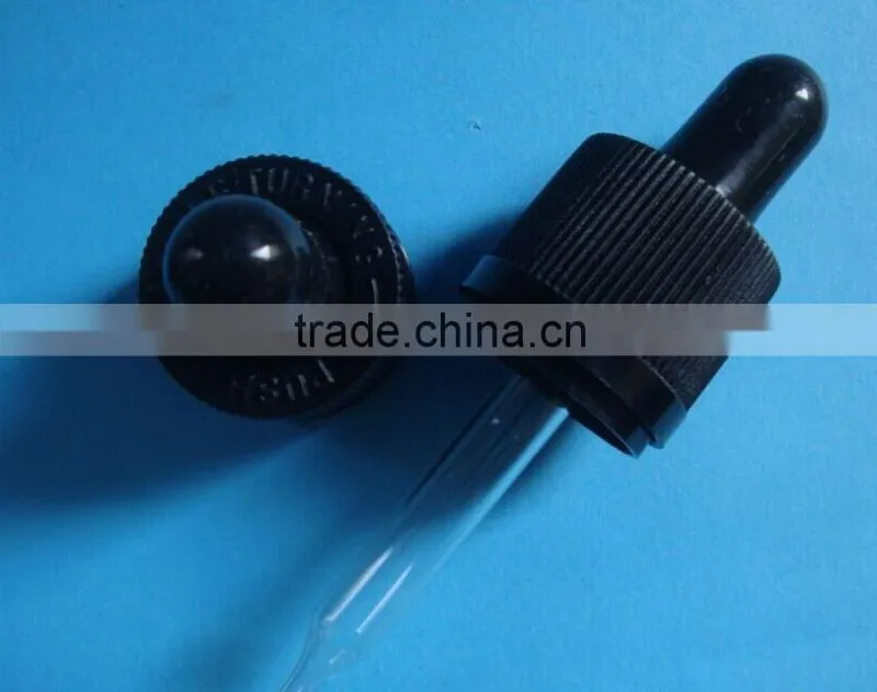 glass bottle with CRC dropper, glass essential oil bottle with child proof dropper