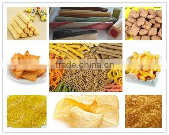 automatic corn puff snack food extrusion machine