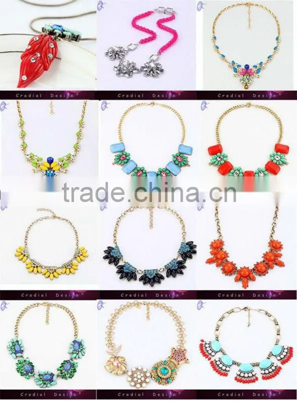 2014 WholesaleCheap Fashion Jewelry Gold Chain Large Pendant Necklace