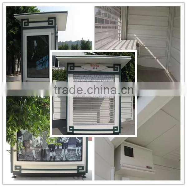 Hot Sale Prefab Outdoor Metal Retail Kiosk Booth / Modern Design Newspaper and Magazine Kiosk