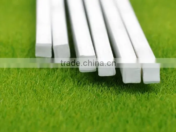 model square tube in plastic profile, plastic scale tube, DIY model material, materials for architecture models