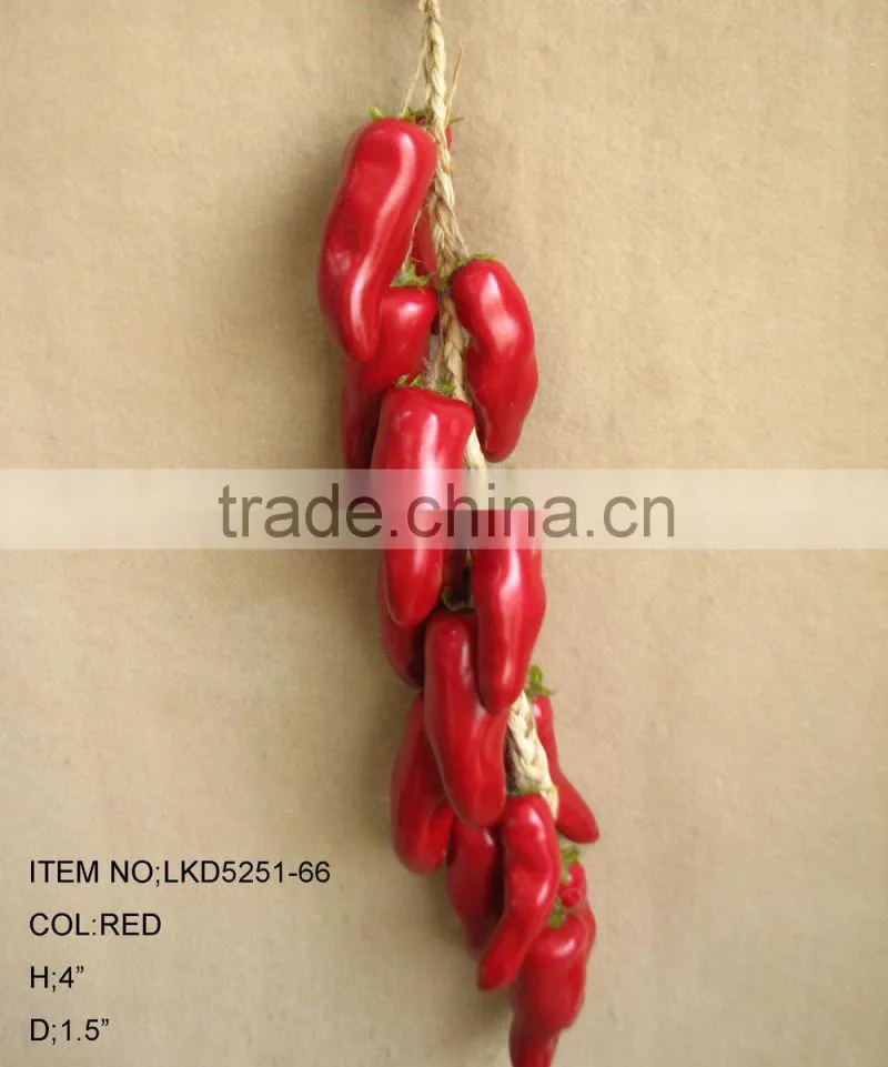 2016 New High Quality Harvest Artificial red pepper String home decoration