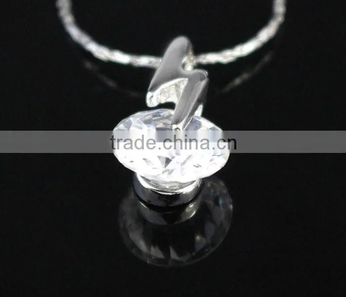 18K zircon flashing necklace