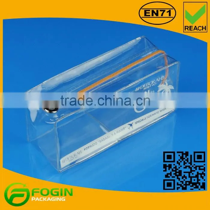 custom printed pvc packing bag with zipper