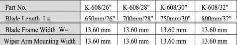K-608 heavy duty wiper blade