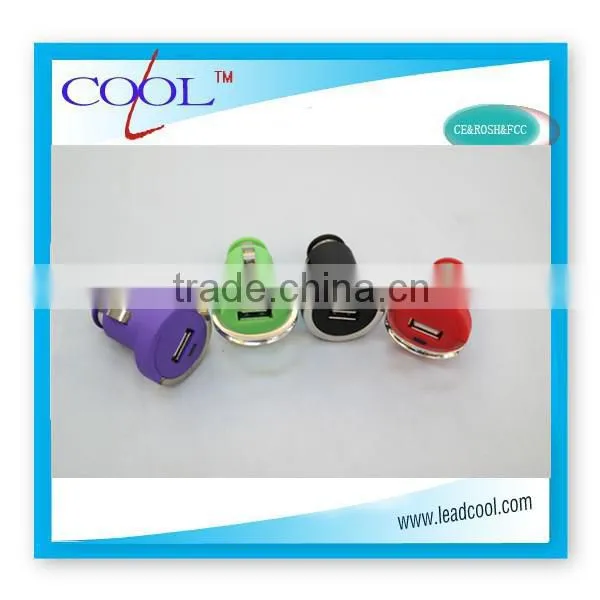 Multipurpose Colorful Dual USB Car Charger for iPad and Smart Phone