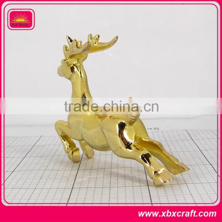 Custom small imitation gold deer statue figurine sculpture for sale