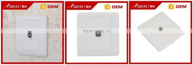 China factory PC brushed stainless steel material tv crt wall socket TV socket for sale