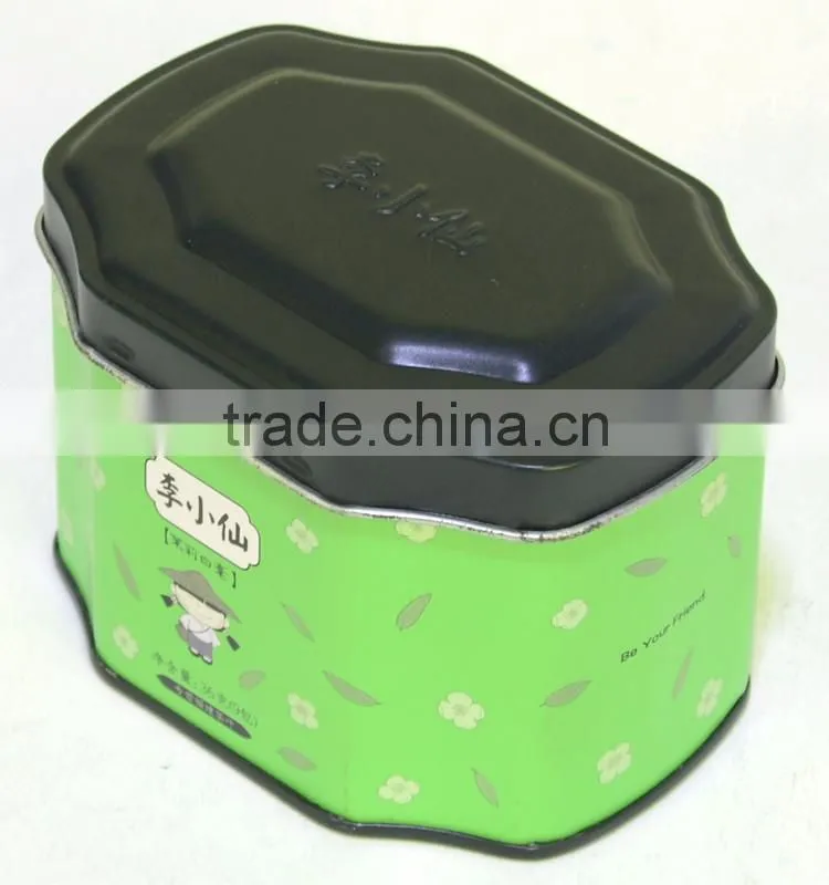 Special shape tea tin can with airtight lid