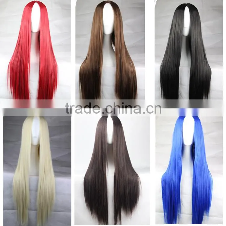 promotion synthetic hair wigs Long straight wigs different colors