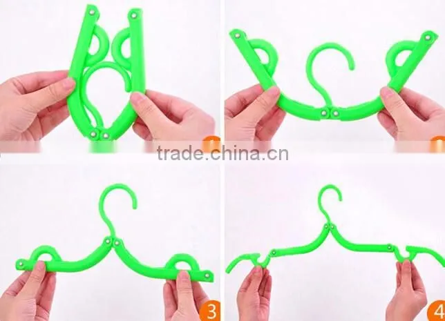 New Non Slip Hanger Portable Travel Plastic Shirt Clothing Holder Folding