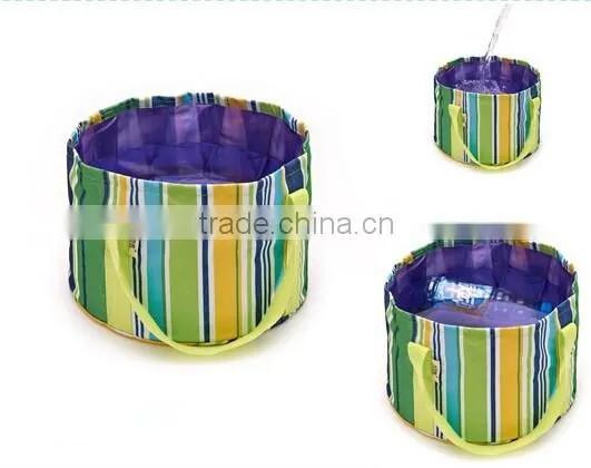 Foldable Wash Basin with Portable Carry Pouch Outdoor Water Bag Wash Bucket