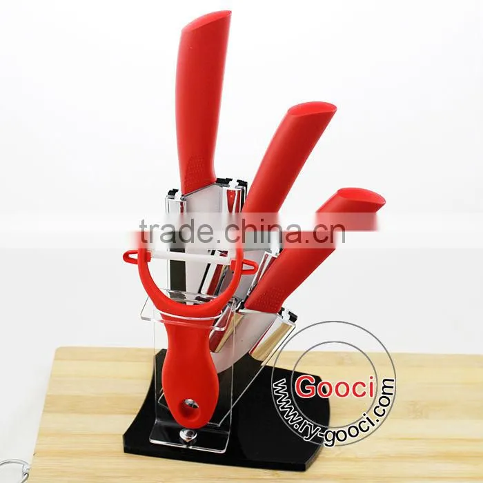 BLACK Handle WHITE BLADE Professional chefs and home cooks 3"+ 4"+ 5"+Peeler Kitchen Ceramic knife Set