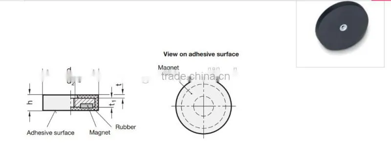 Rubber Coated Ndfeb Magnet, Permanent Magnet with Rubber jacket