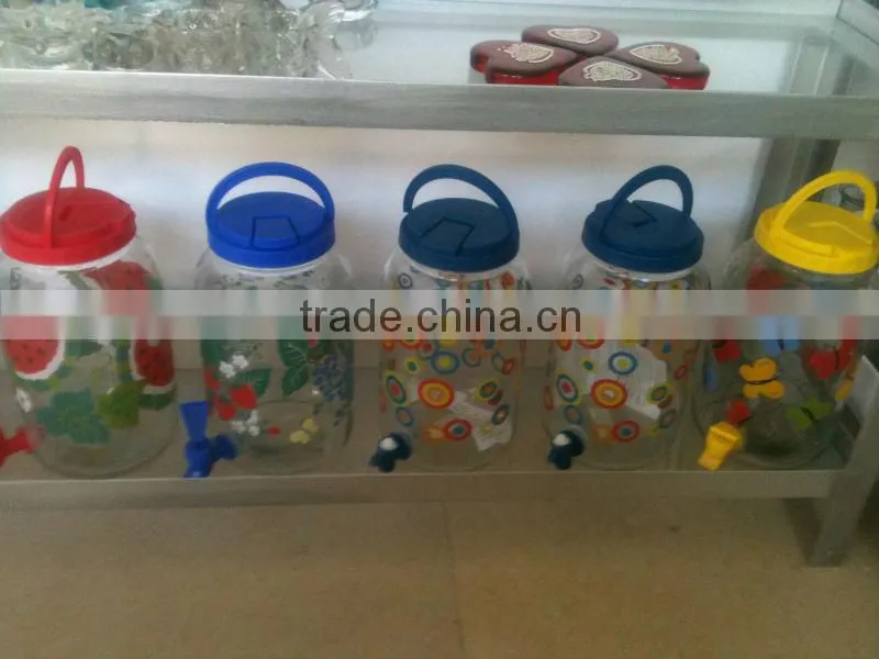 big volume glass juice canisters
