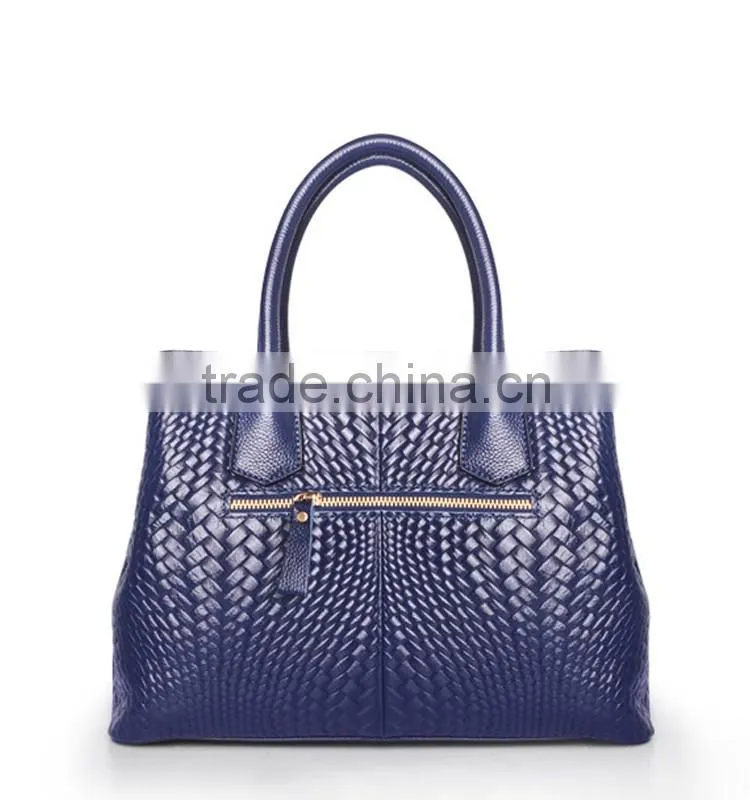High Quality New Design Fashion wowen PU Leather Hand Bags from China