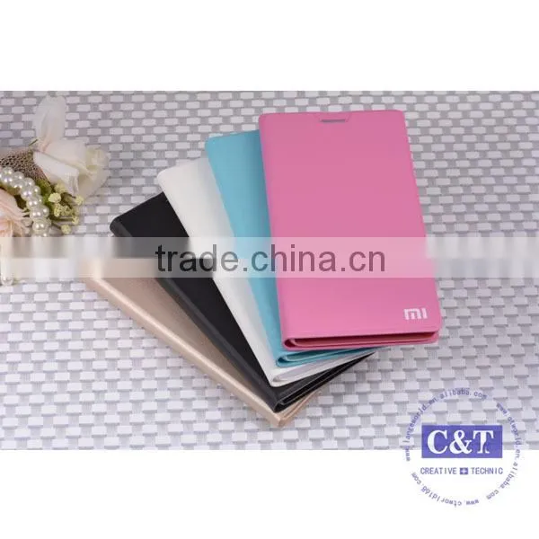 C&T Elegant Slim Flip Flio Leather Protective case cover for XIAOMI 4 M4 MI4