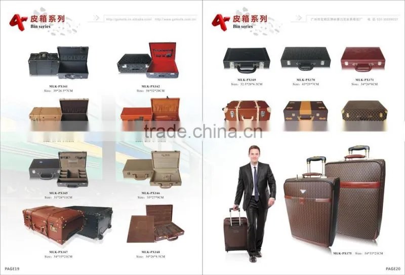 Top grade hot sale old leather suitcase