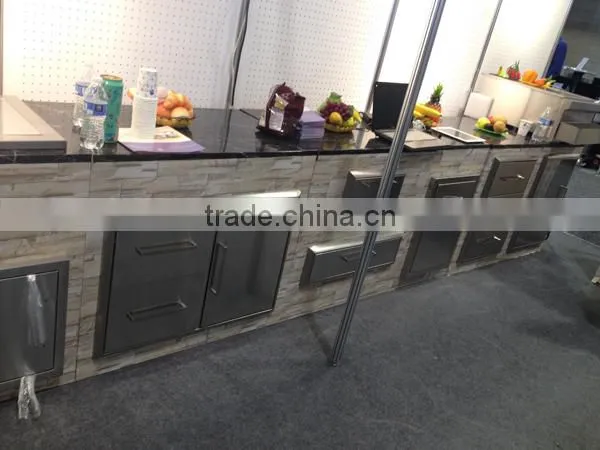 Stainless steel outdoor kitchen