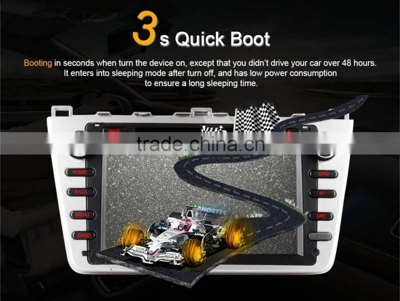 Ownice quad core Android 4.4 Car GPS stereo for Mazda 6 with Mirror link