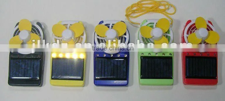 2012 hottest led light solar camping fans with moble charger function