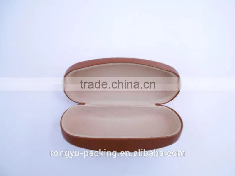 hard shell iron reading PU leather glasses case