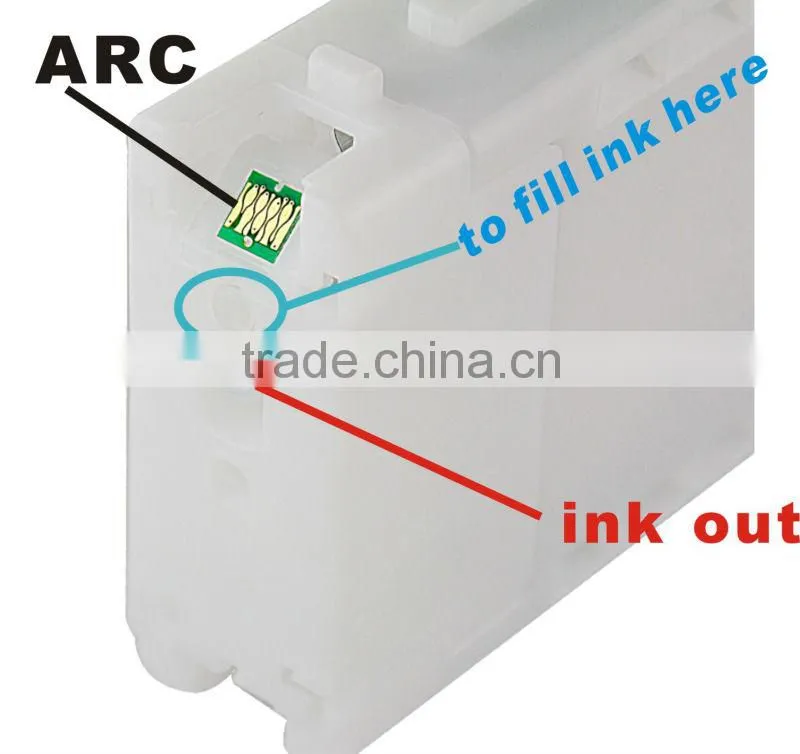 Newest!! YUXUNDA New 700ml refillable cartridge with ink bag and reset chip for Epson SC-T3000 SC-T5000 SC-T7000