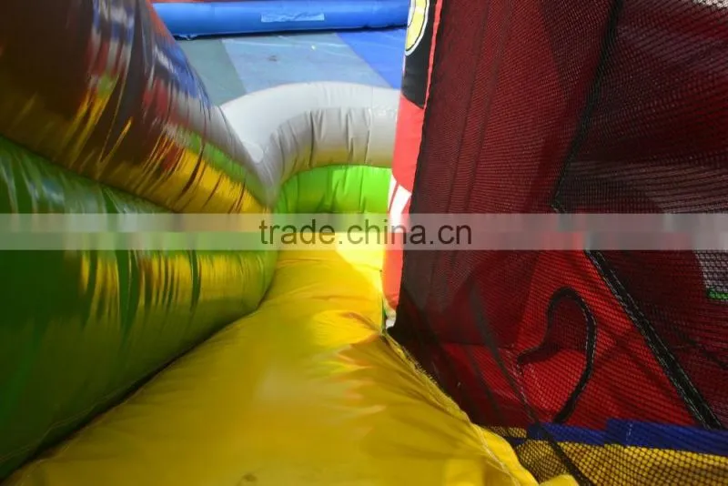 Hot selling popular and cutely car combo inflatable slide combo for kids