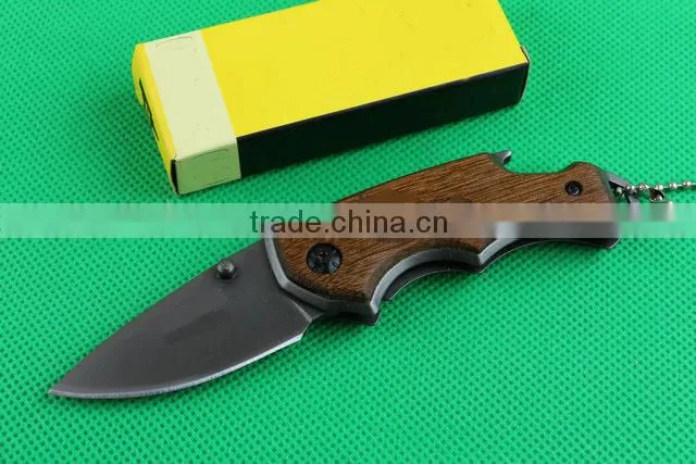 OEM wood handle multi-function pocket knife